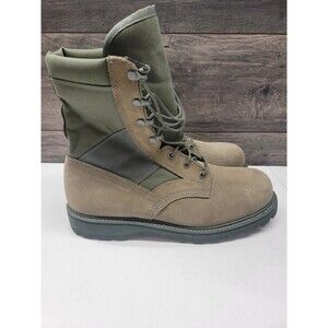 UFCW Mondo Mens US 12 R Green Leather Suede Vibram Sole Military Combat Boots
